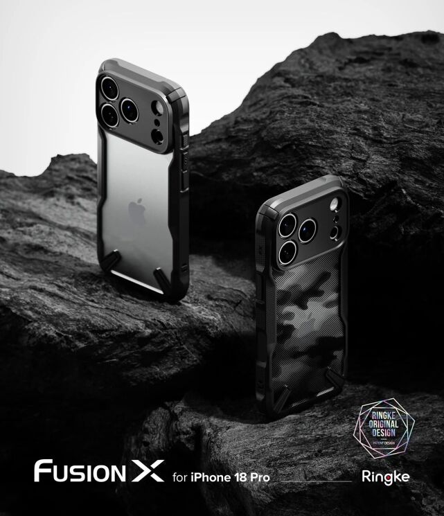 Защитный чехол Ringke Fusion X для iPhone 18 Pro (8800380462724) - Black: фото 2 из 16