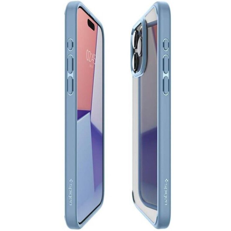 Защитный чехол Spigen (SGP) Crystal Hybrid для Apple iPhone 15 Pro Max (ACS06447) - Sierra Blue: фото 2 из 13