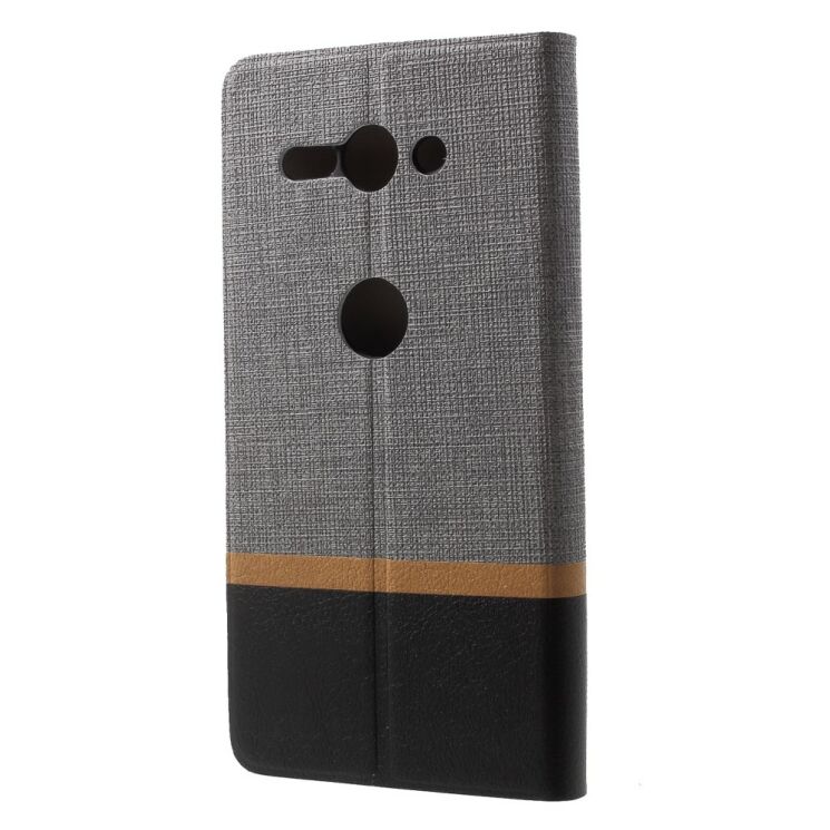 Чехол-книжка Deexe Lines Texture для Sony Xperia XZ2 Compact - Grey: фото 2 из 5