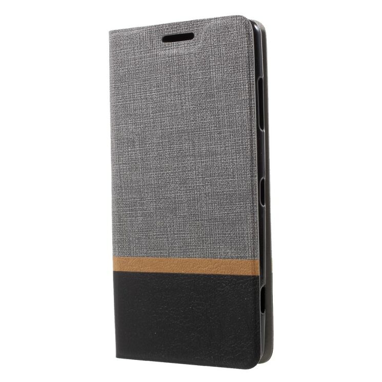 Чехол-книжка Deexe Lines Texture для Sony Xperia XZ2 Compact - Grey: фото 3 из 5