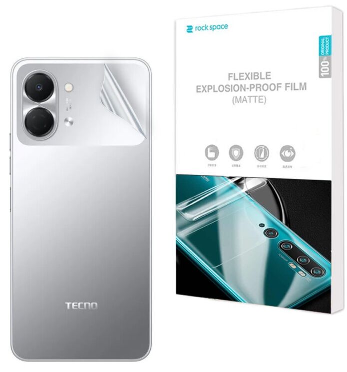 Антибликовая пленка на заднюю панель RockSpace Explosion-Proof Matte для TECNO Spark Go 3: фото 1 из 9
