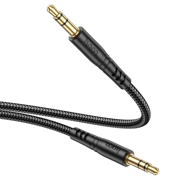 AUX-кабель Hoco UPA24 Smooth (1m) - Black: фото 3 из 6