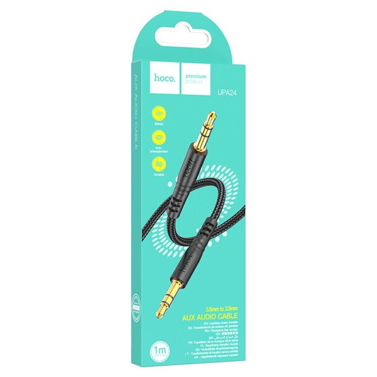 AUX-кабель Hoco UPA24 Smooth (1m) - Black: фото 5 из 6