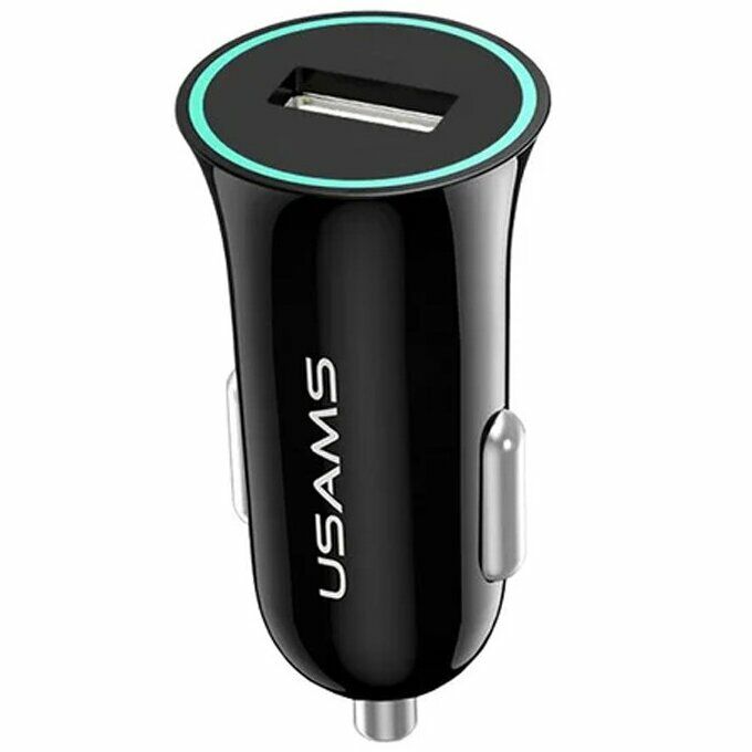 Автомобільний зарядний пристрій USAMS US-CC036 Trumpet (2.1A) - Black: фото 2 з 14