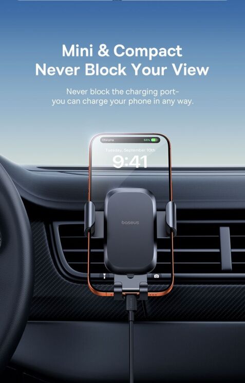 Автомобильный держатель Baseus Metal Age Go Gravity Car Mount (C4047870) - Grey: фото 19 из 24