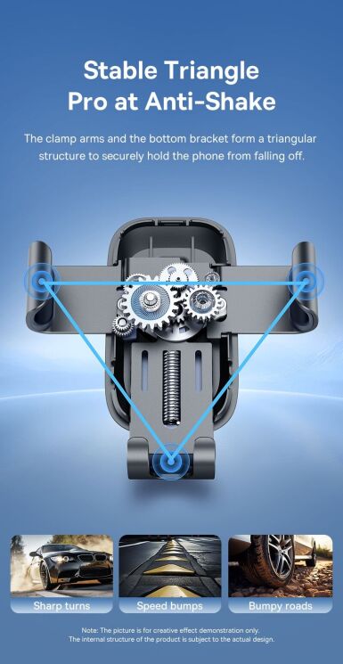 Автомобильный держатель Baseus Metal Age Go Gravity Car Mount (C4047870) - Grey: фото 10 из 24