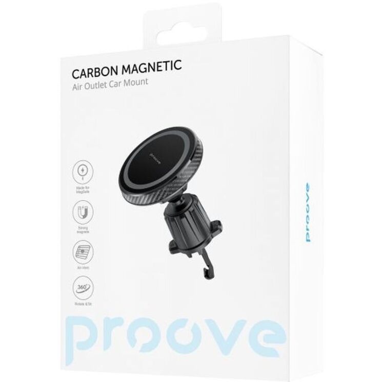 Автомобільний тримач Proove Carbon Magnetic Magnetic Ring - Black: фото 5 з 7