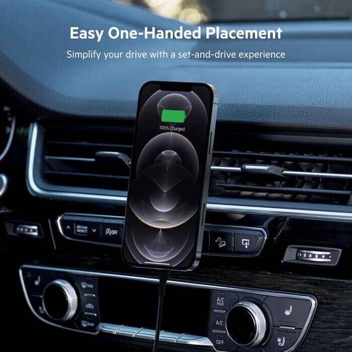 Автомобильный держатель с беспроводной зарядкой Belkin BoostCharge (10W) WIC004BTBK-NC - Black: фото 8 из 11