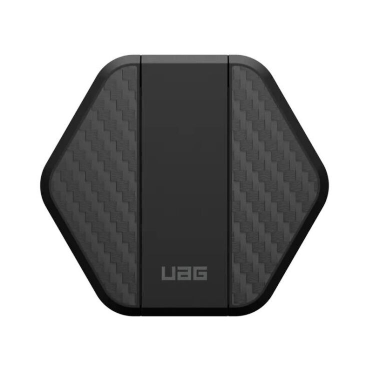 Бездротовий зарядний пристрій URBAN ARMOR GEAR (UAG) Wireless Charging Pad With Stand - Black / Carbon Fiber: фото 5 з 6