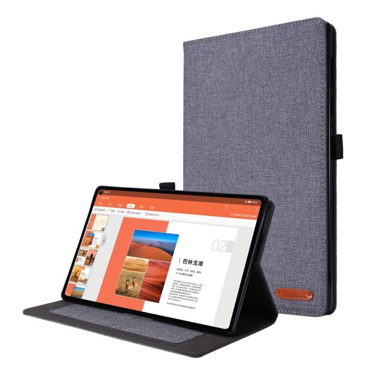 Чехол Deexe Cloth Style для Realme Pad 10.4 - Grey: фото 1 из 6