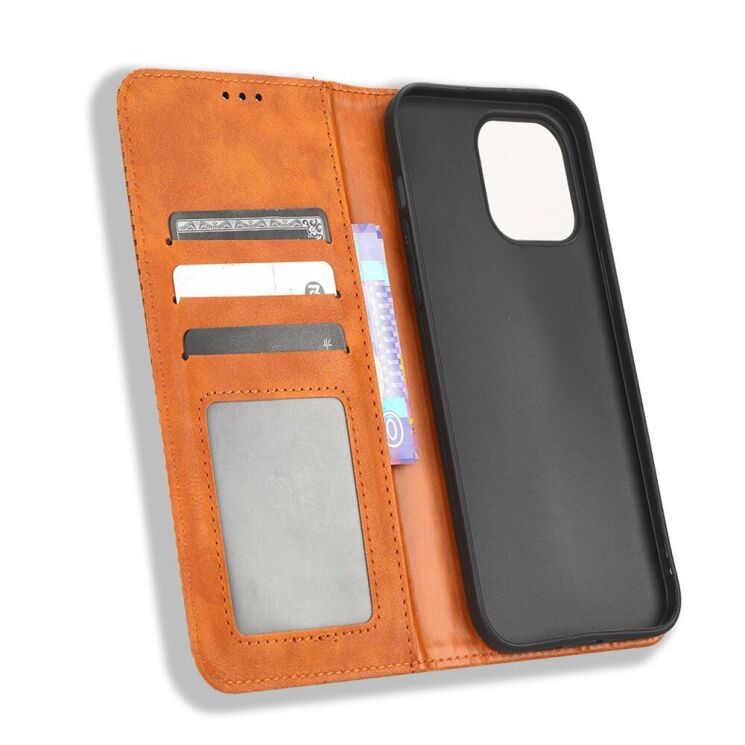 Чохол Deexe Retro Style для Apple iPhone 14 Pro Max - Brown: фото 6 з 11
