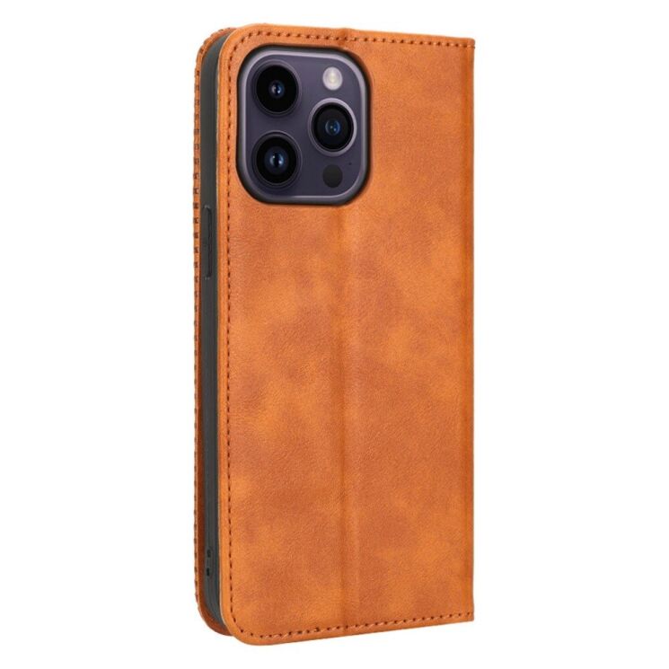 Чохол Deexe Retro Style для Apple iPhone 14 Pro Max - Brown: фото 3 з 11