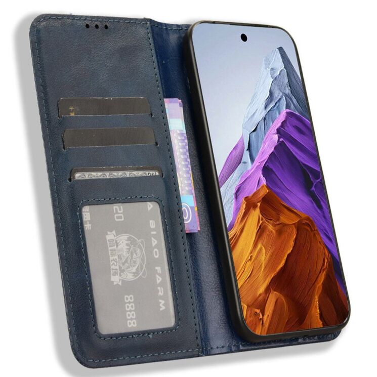 Чехол Deexe Retro Style для Google Pixel 9 Pro XL - Blue: фото 2 из 7