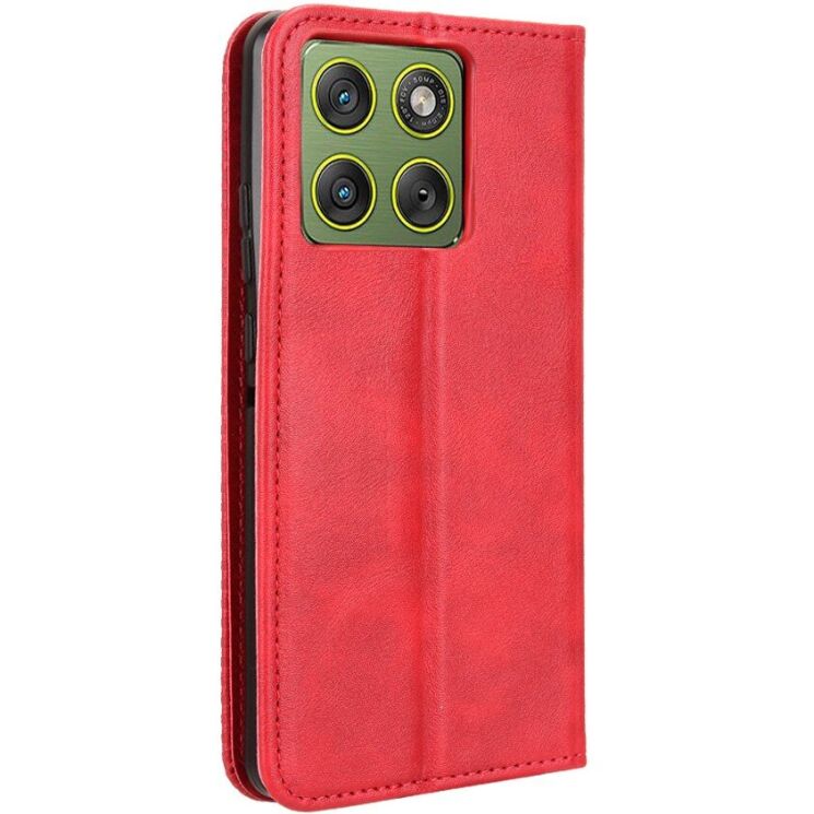 Чохол-книжка Deexe Retro Style для Motorola Edge 70 - Red: фото 6 з 18