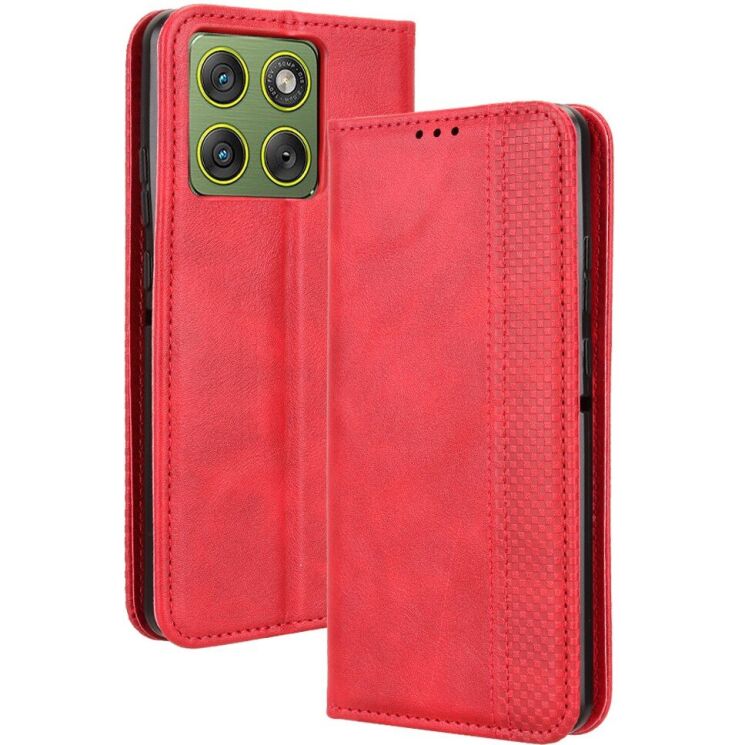 Чохол-книжка Deexe Retro Style для Motorola Edge 70 - Red: фото 7 з 18