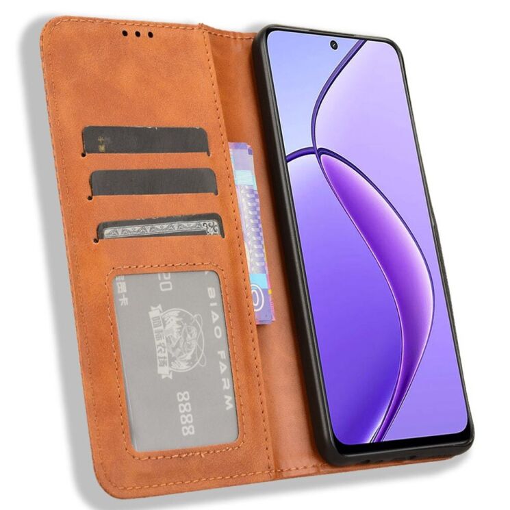 Чохол Deexe Retro Style для Realme 12 5G / 13 5G - Brown: фото 2 з 7