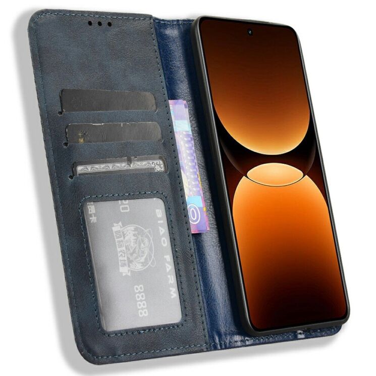 Чехол Deexe Retro Style для Realme GT 7 Pro - Blue: фото 2 из 7