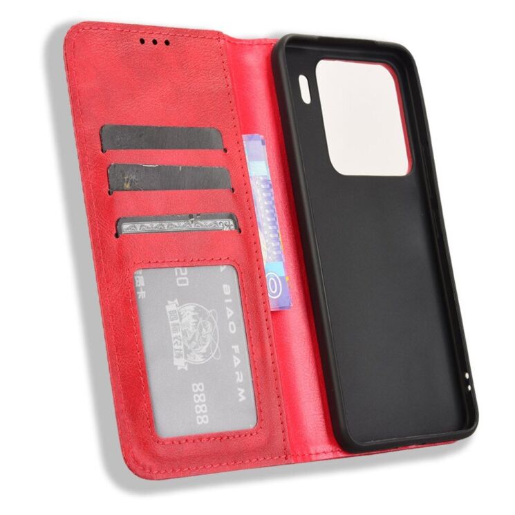 Чехол Deexe Retro Style для Xiaomi 15 Pro - Red: фото 2 из 7