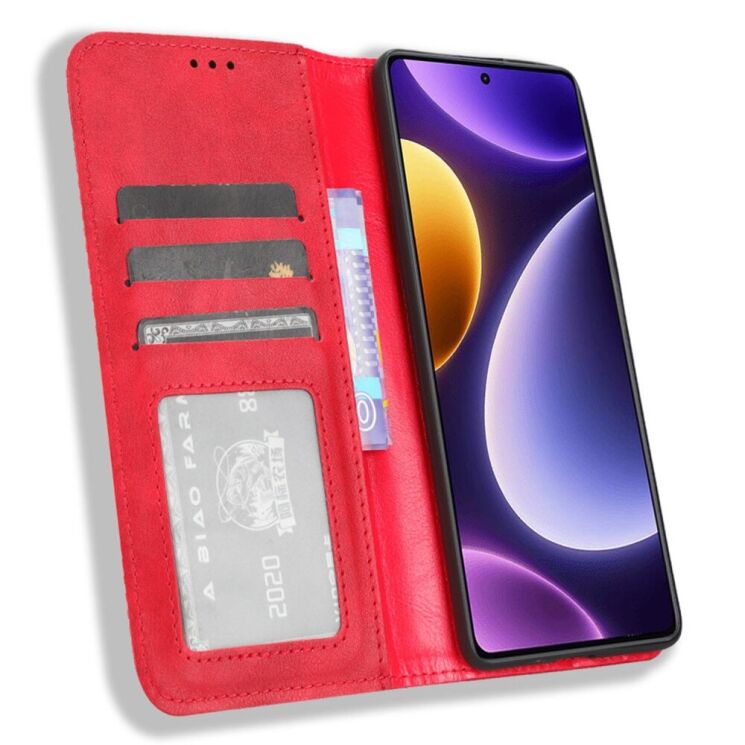 Чохол Deexe Retro Style для Xiaomi Poco F5 / Redmi Note 12 Turbo - Red: фото 4 з 8