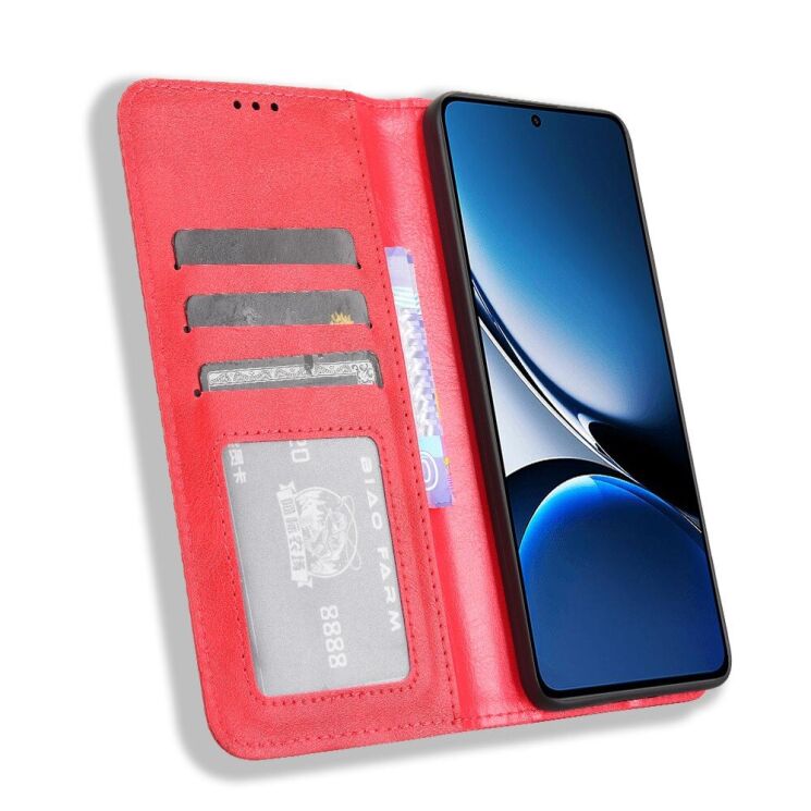 Чохол Deexe Retro Style для Xiaomi Poco X7 Pro - Red: фото 6 з 15