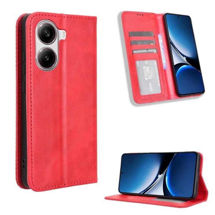 Чохол Deexe Retro Style для Xiaomi Poco X7 Pro - Red: фото 2 з 15