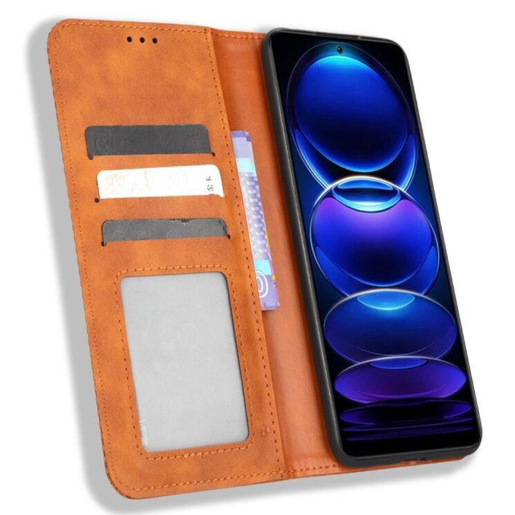 Чехол Deexe Retro Style для Xiaomi Redmi Note 12 5G / Poco X5 - Brown: фото 2 из 7