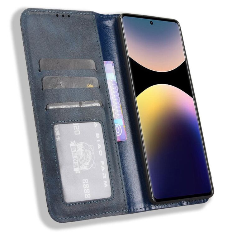 Чехол Deexe Retro Style для Xiaomi Redmi Note 14 Pro - Blue: фото 2 из 7
