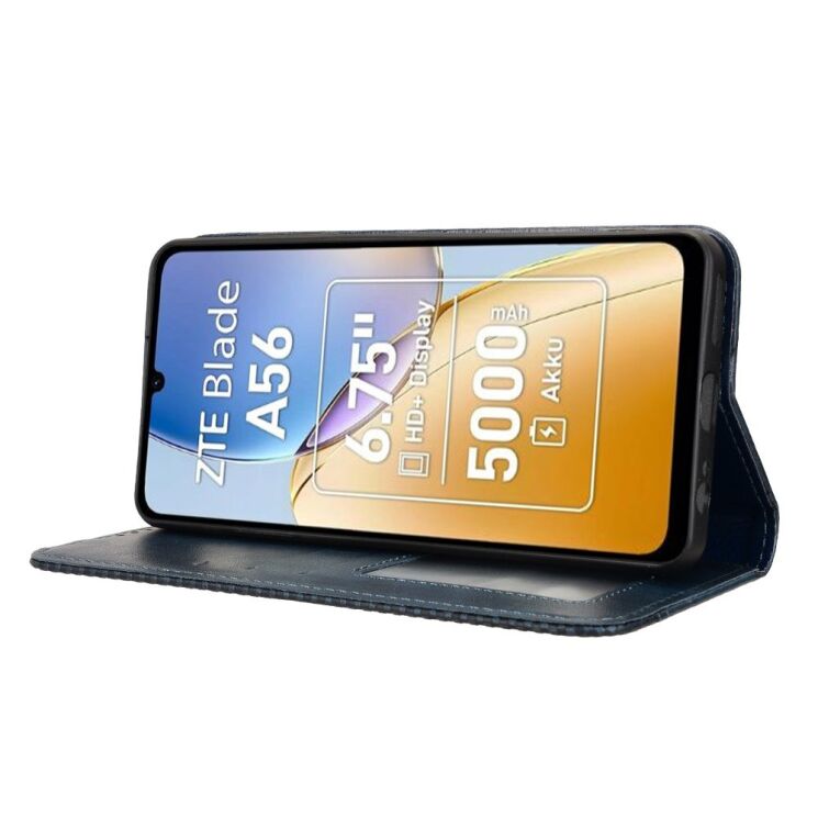Чехол-книжка Deexe Retro Style для ZTE Blade A56 - Blue: фото 7 из 18