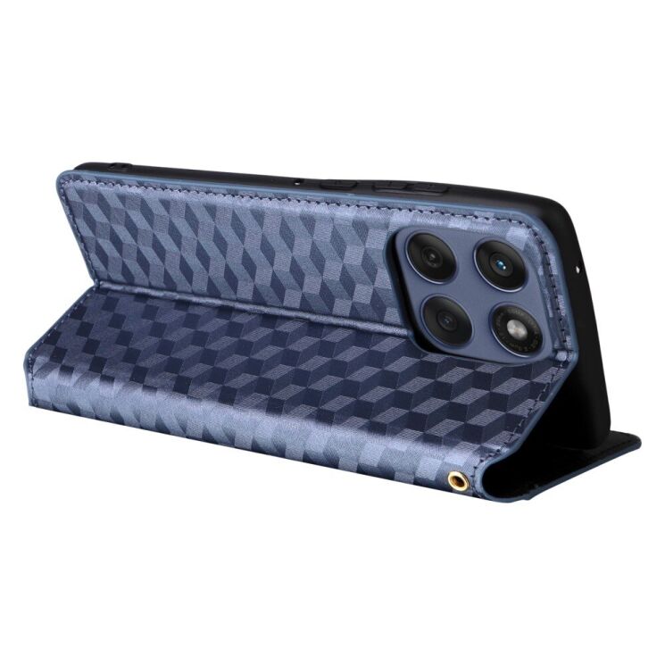 Чехол Deexe Rhombus Book для Motorola Edge 60 / Edge 60 Fusion - Blue: фото 5 из 10