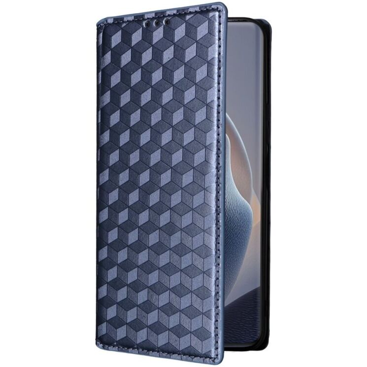 Чехол Deexe Rhombus Book для Motorola Edge 60 / Edge 60 Fusion - Blue: фото 6 из 10