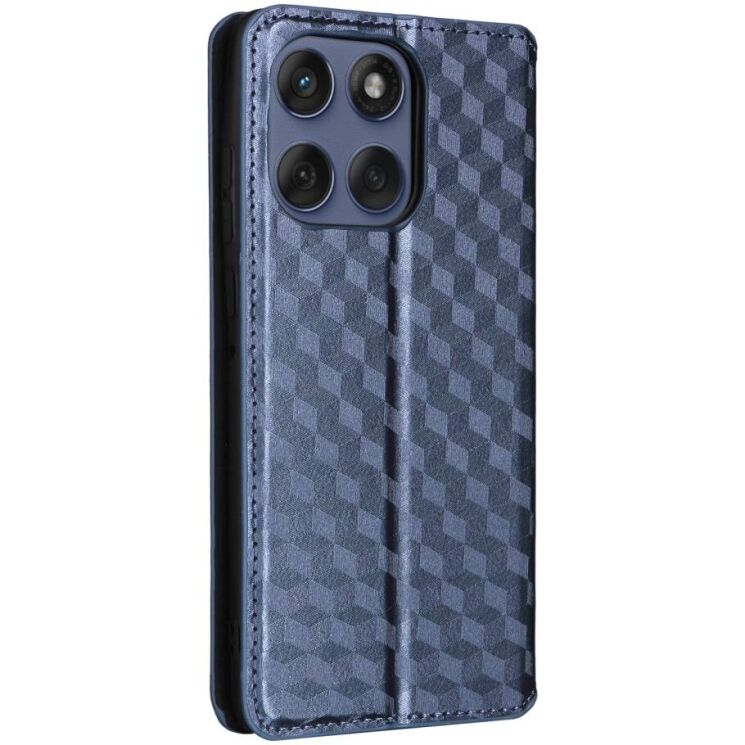 Чехол Deexe Rhombus Book для Motorola Edge 60 / Edge 60 Fusion - Blue: фото 8 из 10