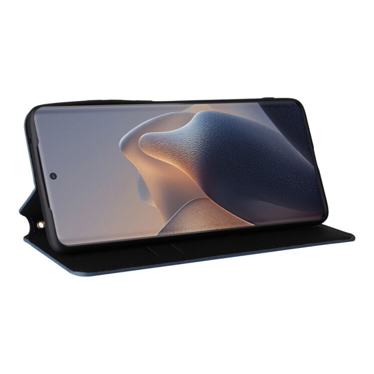 Чехол Deexe Rhombus Book для Motorola Edge 60 / Edge 60 Fusion - Blue: фото 4 из 10