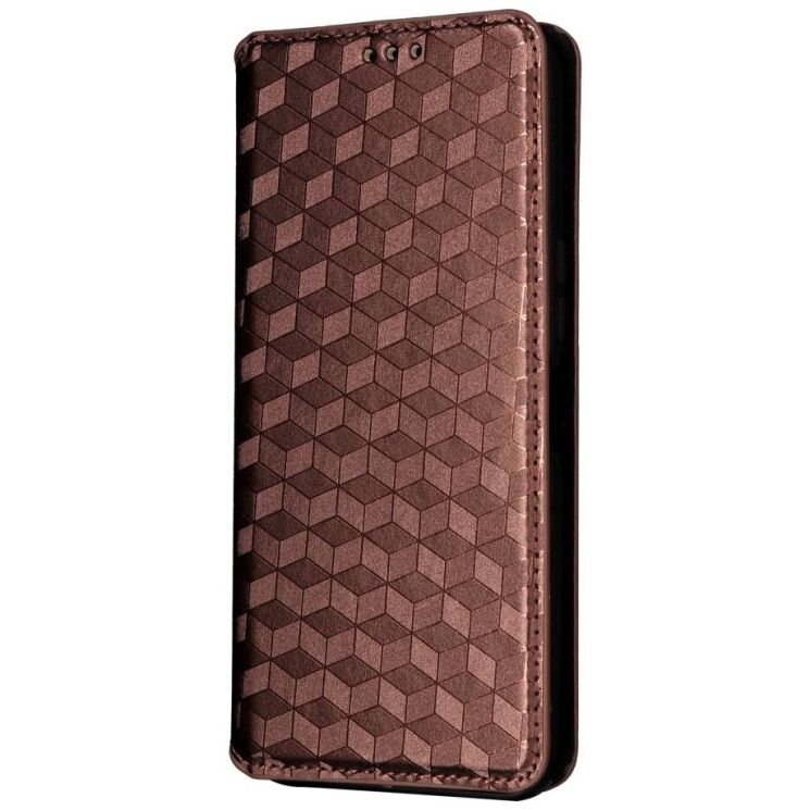 Чохол Deexe Rhombus Book для Motorola Edge 60 Pro - Brown: фото 6 з 9