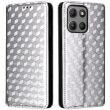 Чехол Deexe Rhombus Book для Motorola Moto G15 / G15 Power - Silver (372611S)