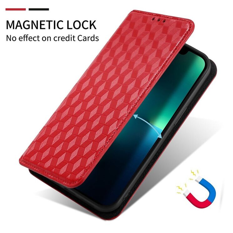 Чехол Deexe Rhombus Book для Motorola Moto G15 / G15 Power - Blue: фото 9 из 10