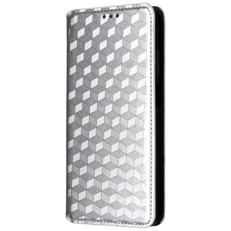 Чехол Deexe Rhombus Book для Motorola Moto G15 / G15 Power - Silver: фото 7 из 10