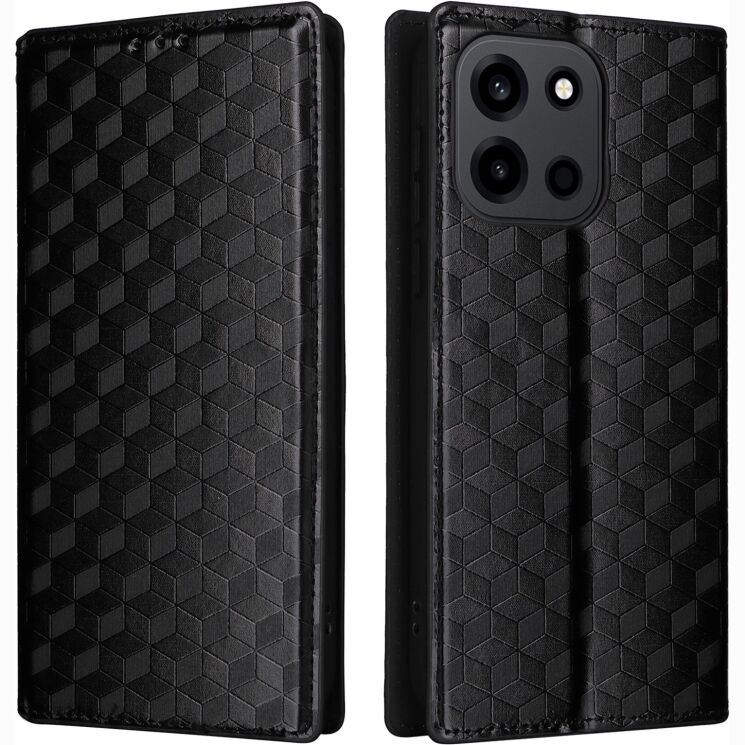 Чохол Deexe Rhombus Book для OnePlus Nord 6 - Black: фото 1 з 10