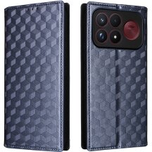 Чехол Deexe Rhombus Book для Xiaomi Poco F9 Ultra - Blue: фото 1 из 10