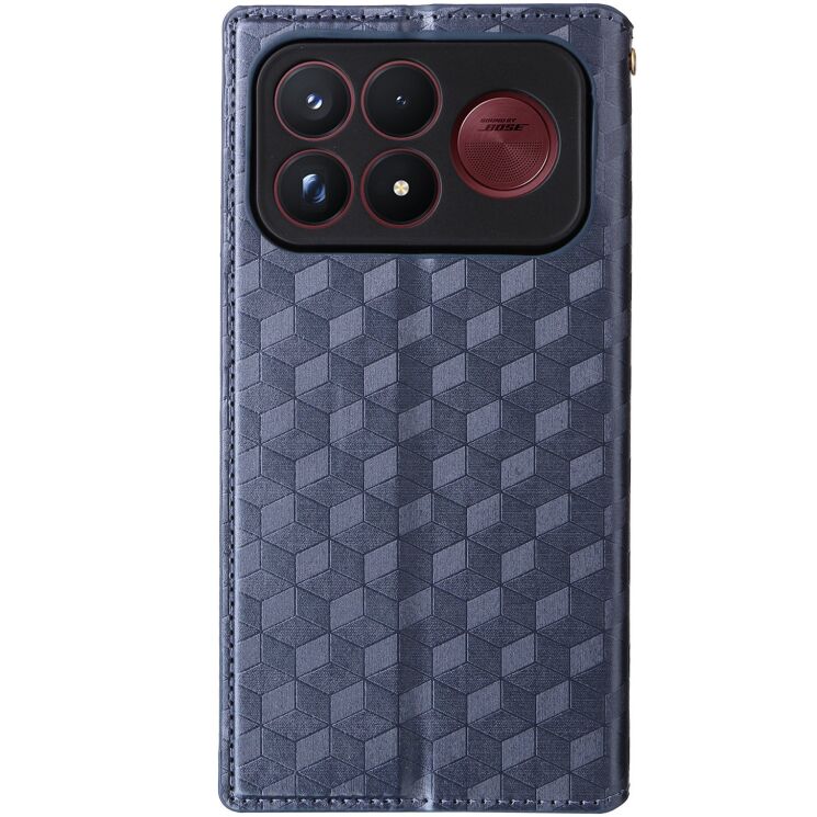Чехол Deexe Rhombus Book для Xiaomi Poco F9 Ultra - Blue: фото 8 из 10