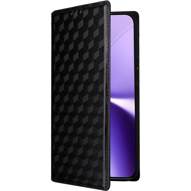 Чохол Deexe Rhombus Book для Xiaomi Poco X8 Pro Max - Black: фото 6 з 9