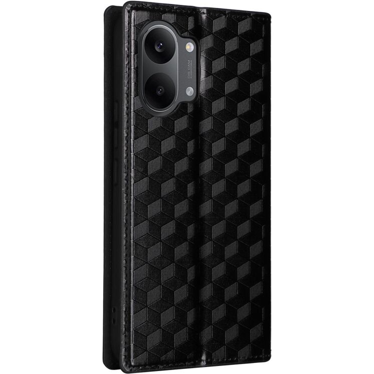 Чохол Deexe Rhombus Book для Xiaomi Poco X8 Pro Max - Black: фото 7 з 9
