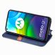 Чехол Deexe Rhombus Wallet для Motorola Moto G9 Power - Blue (252419L). Фото 7 из 21