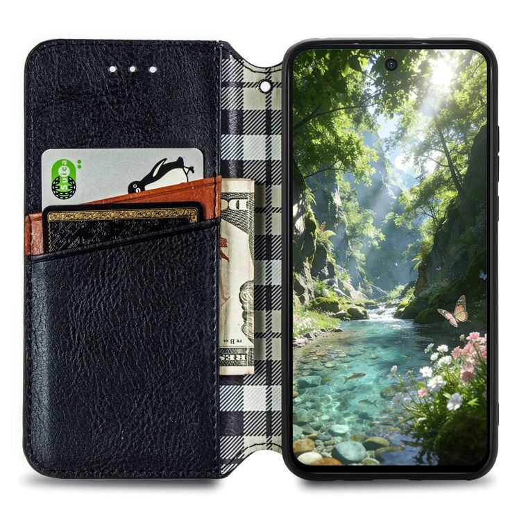 Чехол Deexe Rhombus Wallet для OPPO Reno 15 Pro - Black (405639B) Чехол Deexe Rhombus Wallet для OPPO Reno 15 Pro - Black: фото 2 из 8