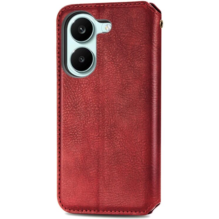 Чехол Deexe Rhombus Wallet для Xiaomi Poco X8 Pro - Red: фото 6 из 10