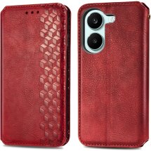 Чехол Deexe Rhombus Wallet для Xiaomi Poco X8 Pro - Red: фото 1 из 10