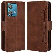 Чохол Deexe Wallet Stand для Motorola Edge 40 Neo - Brown: фото 1 з 7