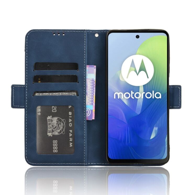 Чехол Deexe Wallet Stand для Motorola Moto G24 Power / G04 / G04s / E14 - Blue: фото 3 из 7