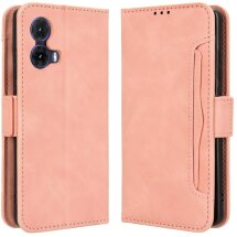 Чехол Deexe Wallet Stand для Motorola Moto G85 - Pink: фото 1 из 7