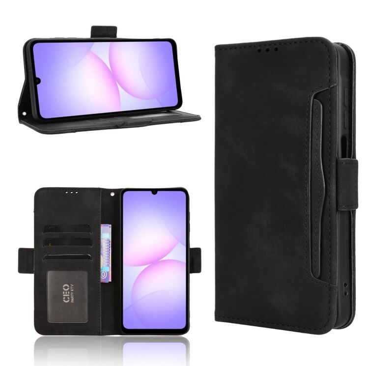 Чохол Deexe Wallet Stand для Samsung Galaxy A07 (A075) - Black: фото 8 з 15