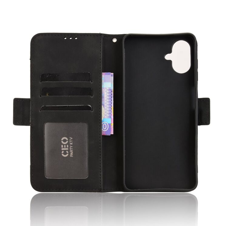 Чохол Deexe Wallet Stand для Samsung Galaxy A07 (A075) - Black: фото 4 з 15